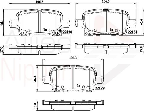 Comline ADB32307 - Bremžu uzliku kompl., Disku bremzes autospares.lv