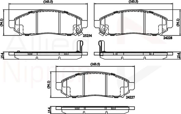 Comline ADB32336 - Bremžu uzliku kompl., Disku bremzes www.autospares.lv