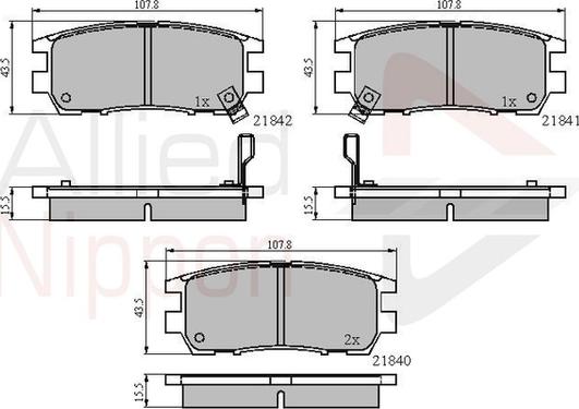 Comline ADB3233 - Bremžu uzliku kompl., Disku bremzes www.autospares.lv