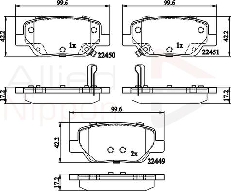 Comline ADB32323 - Bremžu uzliku kompl., Disku bremzes www.autospares.lv