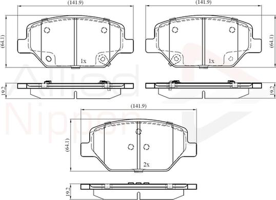 Comline ADB32371 - Bremžu uzliku kompl., Disku bremzes www.autospares.lv