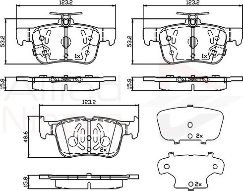 Comline ADB32243 - Brake Pad Set, disc brake www.autospares.lv