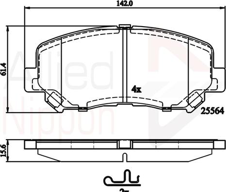 Comline ADB32252 - Brake Pad Set, disc brake www.autospares.lv