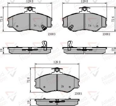 Comline ADB3225 - Тормозные колодки, дисковые, комплект www.autospares.lv