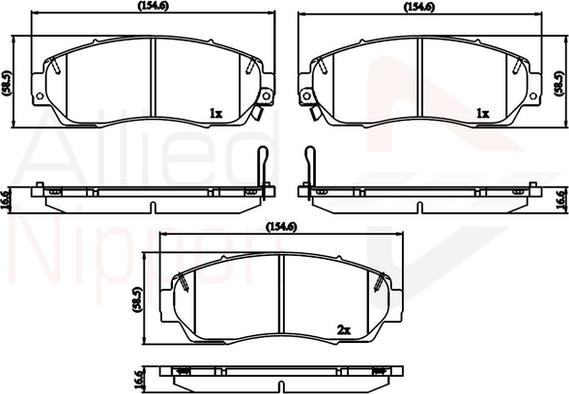 Comline ADB32273 - Bremžu uzliku kompl., Disku bremzes autospares.lv