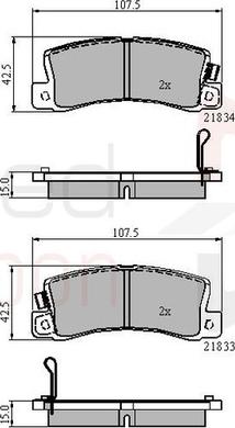 Comline ADB3747 - Bremžu uzliku kompl., Disku bremzes www.autospares.lv