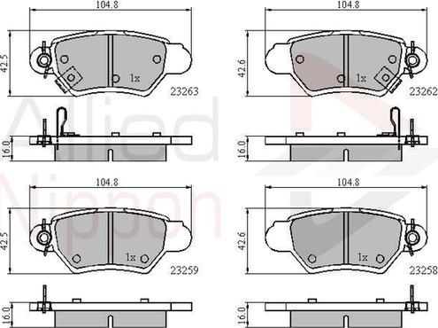 Comline ADB3750 - Тормозные колодки, дисковые, комплект www.autospares.lv