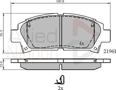 Comline ADB3713 - Bremžu uzliku kompl., Disku bremzes www.autospares.lv