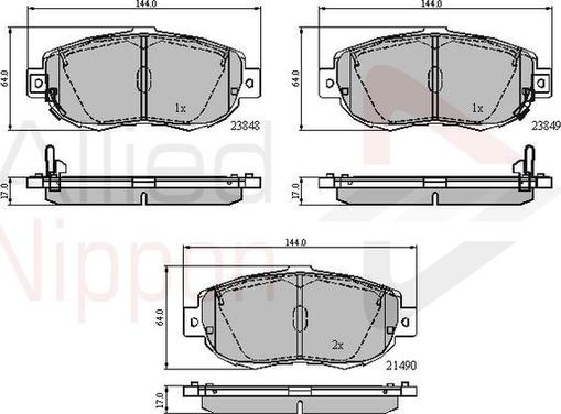 Comline ADB3789 - Тормозные колодки, дисковые, комплект www.autospares.lv