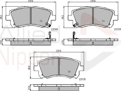 Comline ADB3722 - Brake Pad Set, disc brake www.autospares.lv