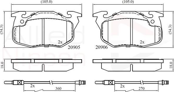 Comline ADB2416 - Bremžu uzliku kompl., Disku bremzes www.autospares.lv