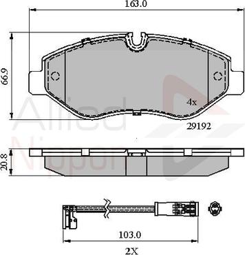 Comline ADB21555 - Bremžu uzliku kompl., Disku bremzes autospares.lv