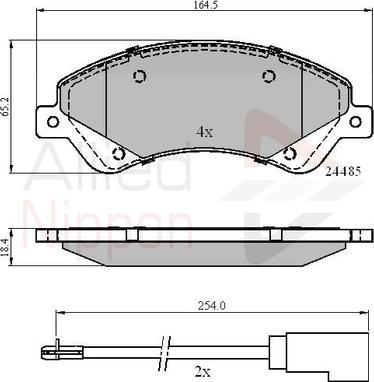 Comline ADB21511 - Bremžu uzliku kompl., Disku bremzes www.autospares.lv