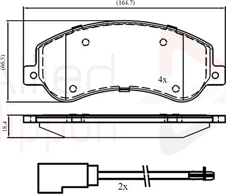 Comline ADB21512 - Bremžu uzliku kompl., Disku bremzes www.autospares.lv