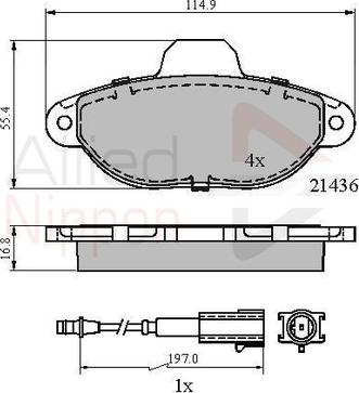 Comline ADB21602 - Bremžu uzliku kompl., Disku bremzes www.autospares.lv