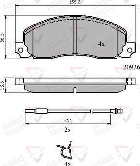 Comline ADB21048 - Bremžu uzliku kompl., Disku bremzes autospares.lv