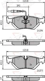 Comline ADB21002 - Тормозные колодки, дисковые, комплект www.autospares.lv