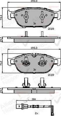 Comline ADB22120 - Bremžu uzliku kompl., Disku bremzes www.autospares.lv