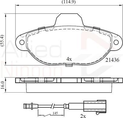 Comline ADB22383 - Тормозные колодки, дисковые, комплект www.autospares.lv