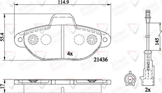 Comline ADB22200 - Bremžu uzliku kompl., Disku bremzes autospares.lv