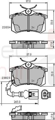 Comline ADB2797 - Bremžu uzliku kompl., Disku bremzes www.autospares.lv