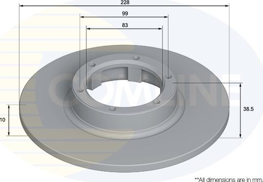 Comline ADC5123 - Brake Disc www.autospares.lv