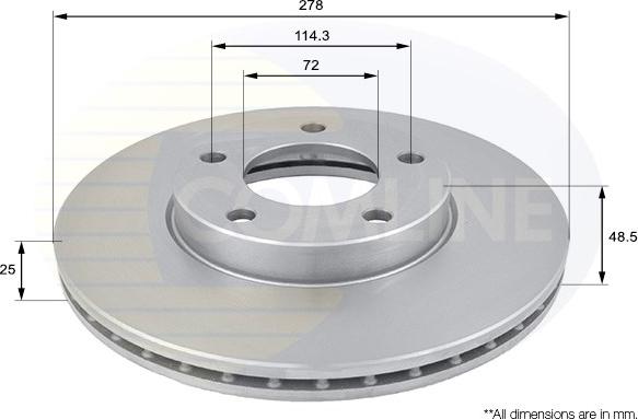 Comline ADC0446V - Bremžu diski autospares.lv