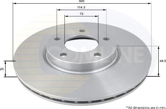 Comline ADC0447V - Bremžu diski www.autospares.lv