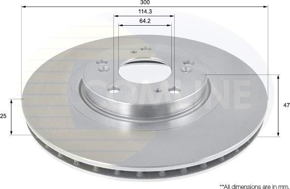 Comline ADC0541V - Bremžu diski www.autospares.lv