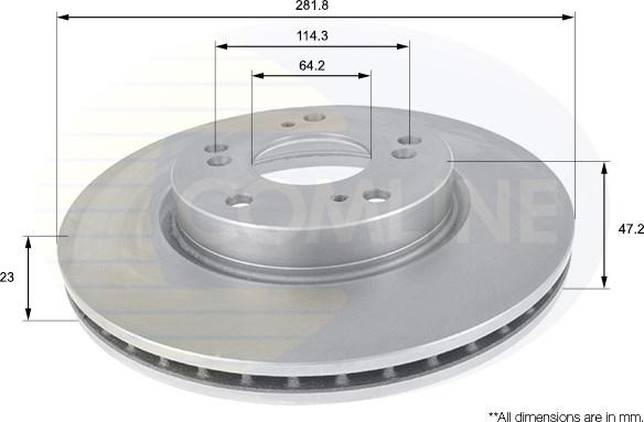 Comline ADC0553V - Bremžu diski www.autospares.lv