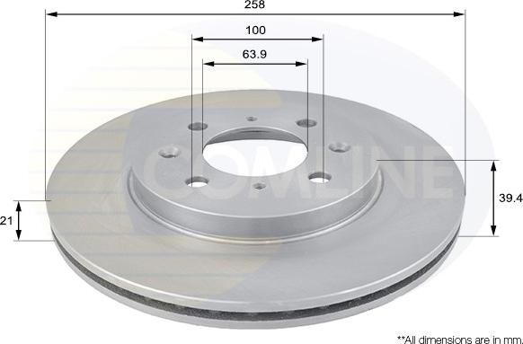 Comline ADC0557V - Brake Disc www.autospares.lv