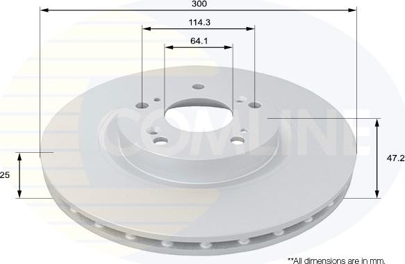 Comline ADC0568V - Bremžu diski www.autospares.lv