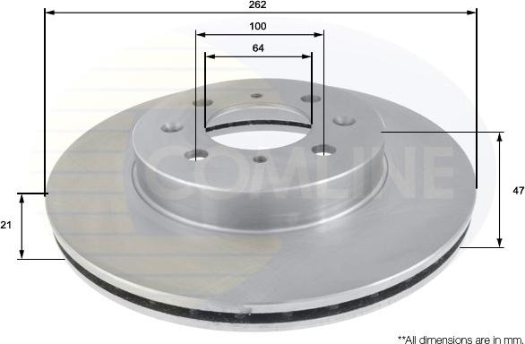 Comline ADC0524V - Bremžu diski www.autospares.lv