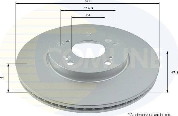 Comline ADC0576V - Bremžu diski www.autospares.lv