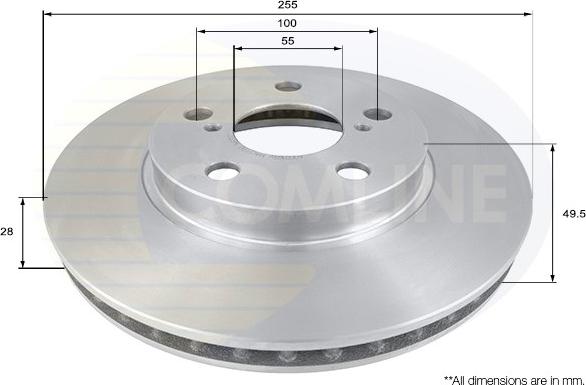 Comline ADC0169V - Тормозной диск www.autospares.lv