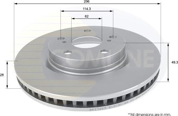 Comline ADC01147V - Bremžu diski autospares.lv