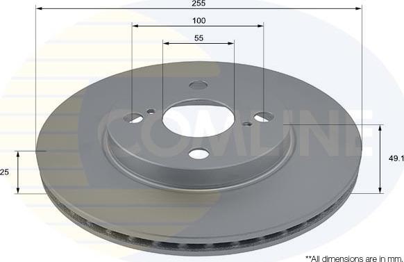 Comline ADC01107V - Bremžu diski www.autospares.lv