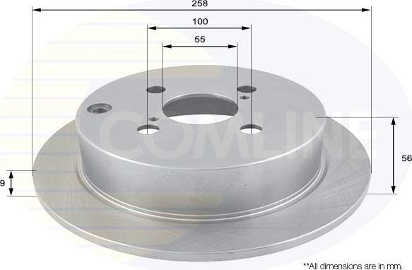 Comline ADC01115 - Тормозной диск www.autospares.lv