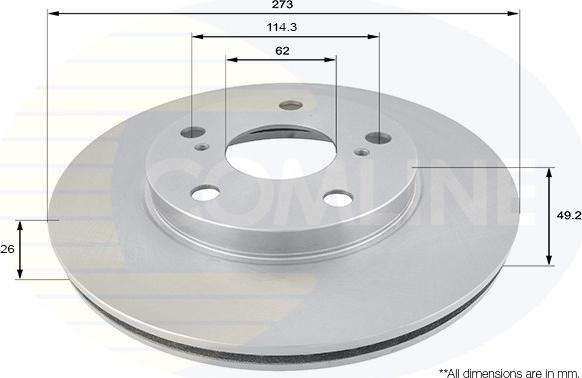 Comline ADC01139V - Bremžu diski autospares.lv