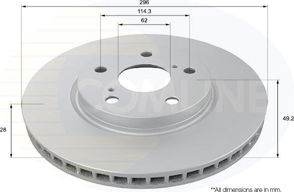 Comline ADC01138V - Тормозной диск www.autospares.lv