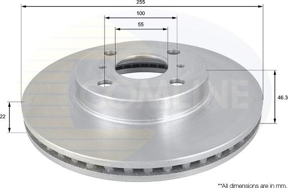 Comline ADC01126V - Bremžu diski www.autospares.lv