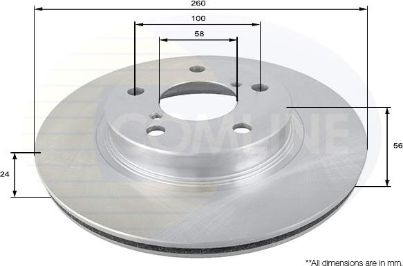 Comline ADC0802V - Brake Disc www.autospares.lv