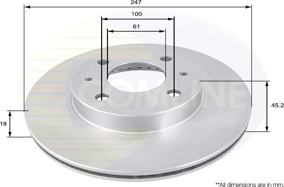 Comline ADC0242V - Bremžu diski www.autospares.lv