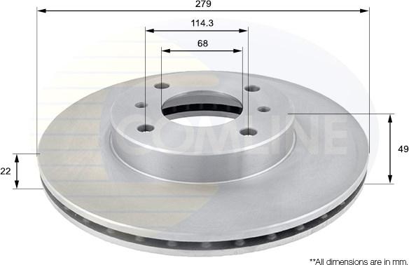 Comline ADC0252V - Bremžu diski autospares.lv