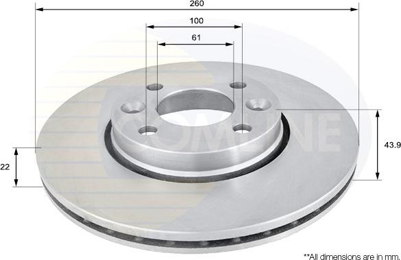 Comline ADC0266V - Bremžu diski www.autospares.lv