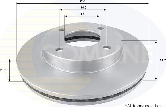 Comline ADC0289V - Bremžu diski autospares.lv