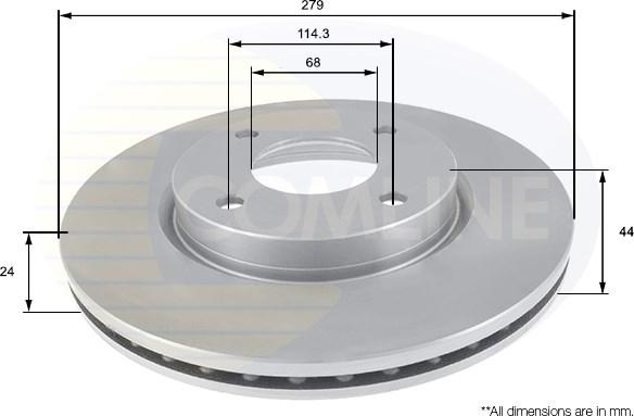 Comline ADC0284V - Bremžu diski www.autospares.lv