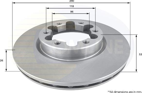 Comline ADC0285V - Bremžu diski autospares.lv