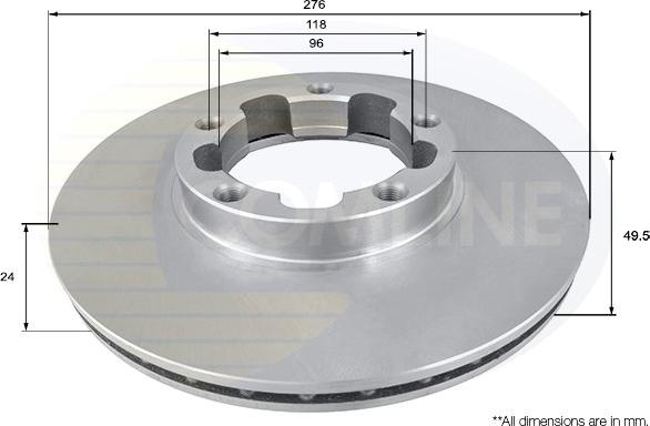 Comline ADC0286V - Bremžu diski autospares.lv