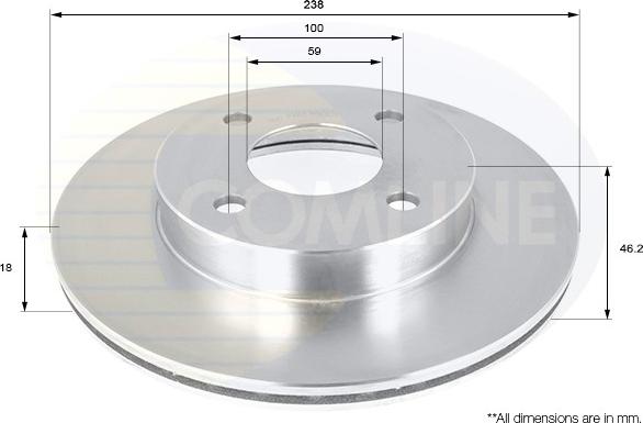 Comline ADC0273V - Bremžu diski autospares.lv